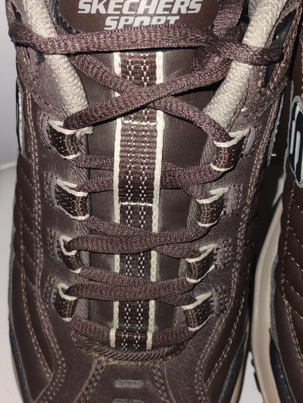 Skechers Energy Downforce Men Size 10 Leather Walking Shoes - Brown - Picture 4 of 11